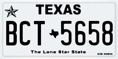 TX license plate BCT5658