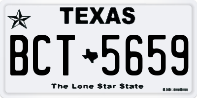 TX license plate BCT5659