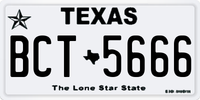 TX license plate BCT5666