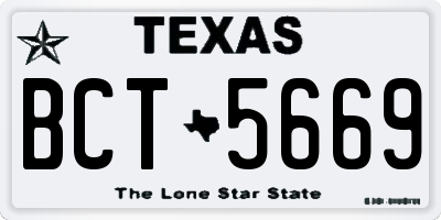 TX license plate BCT5669