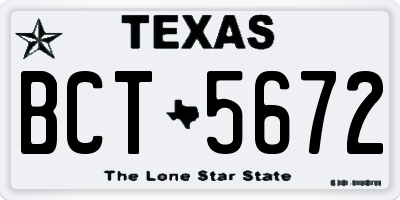 TX license plate BCT5672
