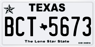 TX license plate BCT5673