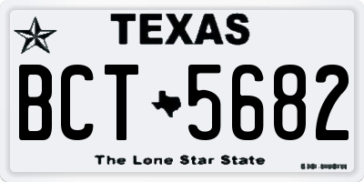 TX license plate BCT5682