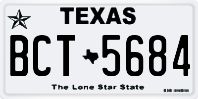 TX license plate BCT5684