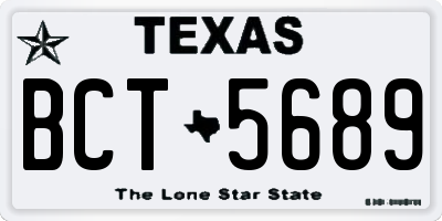 TX license plate BCT5689