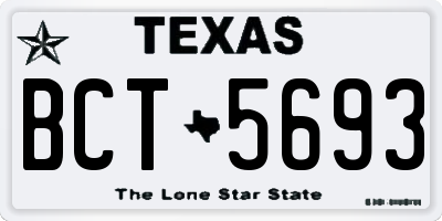 TX license plate BCT5693