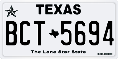 TX license plate BCT5694