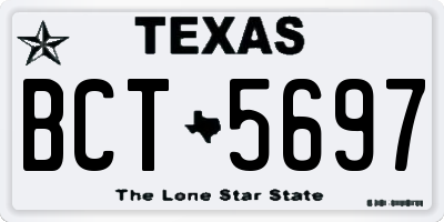 TX license plate BCT5697