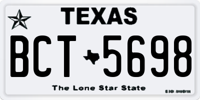 TX license plate BCT5698