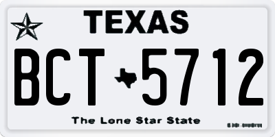 TX license plate BCT5712