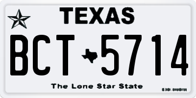 TX license plate BCT5714