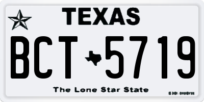 TX license plate BCT5719