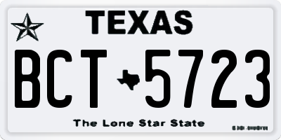 TX license plate BCT5723