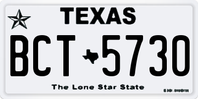 TX license plate BCT5730