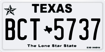 TX license plate BCT5737