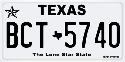 TX license plate BCT5740