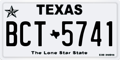 TX license plate BCT5741