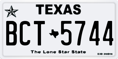 TX license plate BCT5744