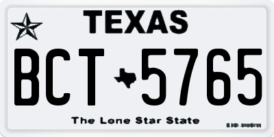 TX license plate BCT5765
