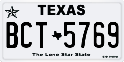 TX license plate BCT5769