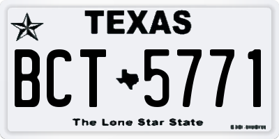 TX license plate BCT5771