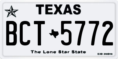 TX license plate BCT5772