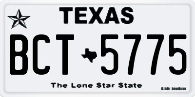 TX license plate BCT5775