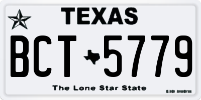 TX license plate BCT5779
