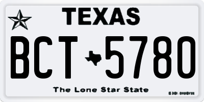 TX license plate BCT5780