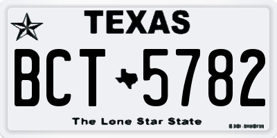 TX license plate BCT5782