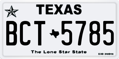TX license plate BCT5785