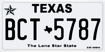 TX license plate BCT5787