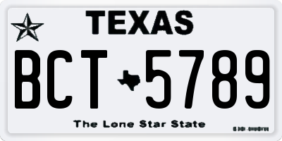 TX license plate BCT5789
