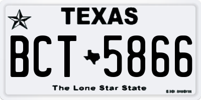 TX license plate BCT5866