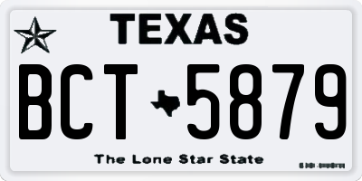 TX license plate BCT5879