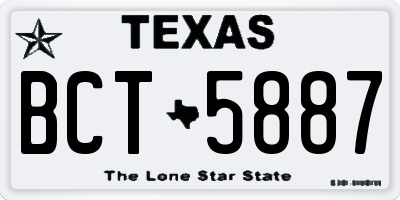 TX license plate BCT5887