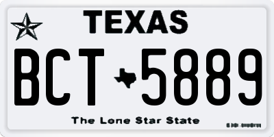 TX license plate BCT5889
