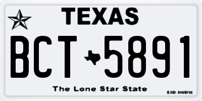 TX license plate BCT5891