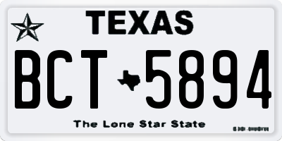 TX license plate BCT5894