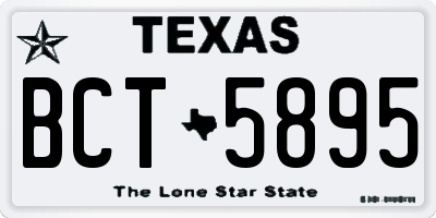 TX license plate BCT5895