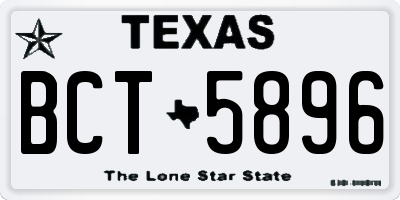 TX license plate BCT5896