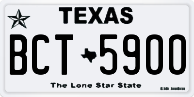 TX license plate BCT5900