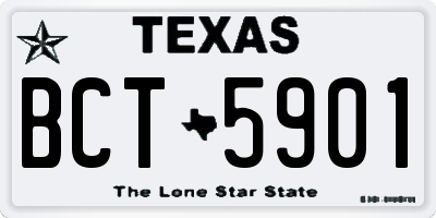 TX license plate BCT5901