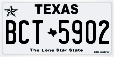 TX license plate BCT5902