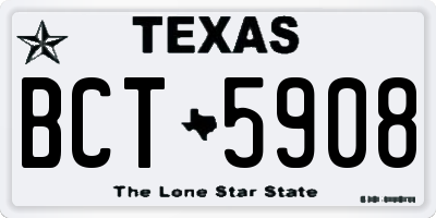 TX license plate BCT5908