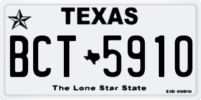 TX license plate BCT5910