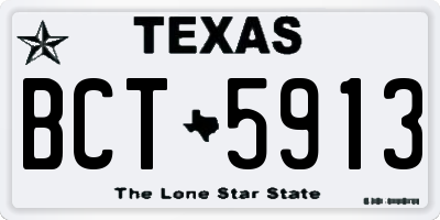 TX license plate BCT5913