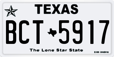 TX license plate BCT5917