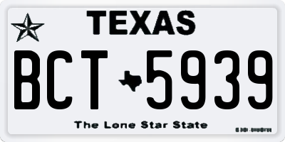 TX license plate BCT5939