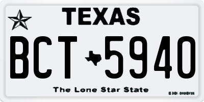 TX license plate BCT5940